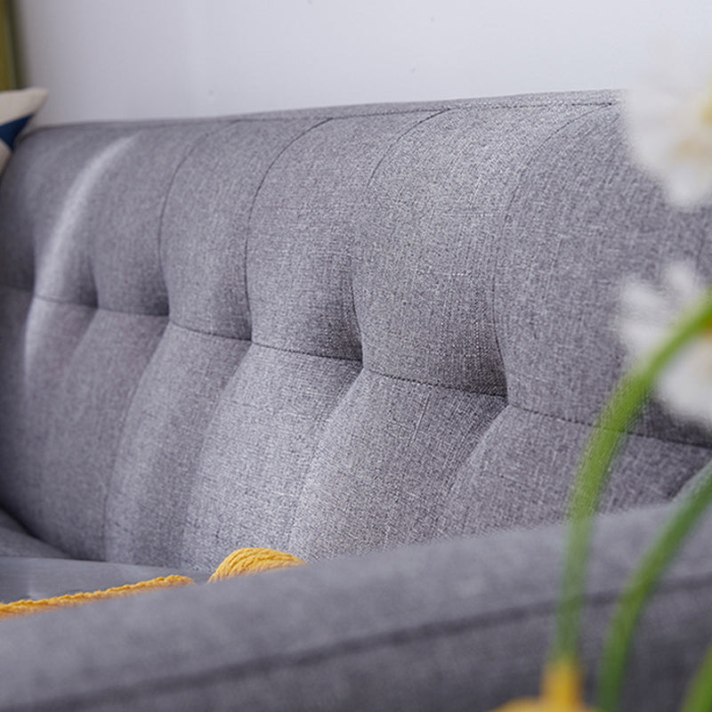 65"High Modern Cotton Blend Tufted Square Arm Sofa, Living Room