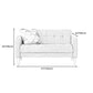 65"High Modern Cotton Blend Tufted Square Arm Sofa, Living Room
