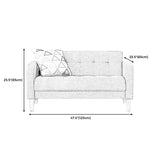 65 "モダンコットンブレンドタフテッドスクエアアームソファ、リビングルーム