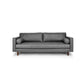 Craftsman Faux Leather Square Tufted Sofa for Living Room 65H