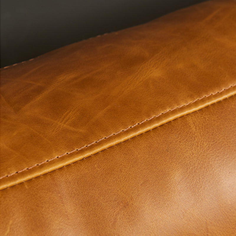 Craftsman Faux Leather Square Tufted Sofa for Living Room 65H