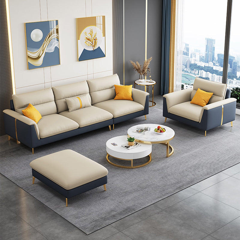 Klappe Armlehnenpolsterungssofa Bett weiße Imitation Ledermahlholz -Rahmensofa