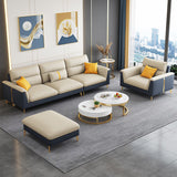 Klappe Armlehnenpolsterungssofa Bett weiße Imitation Ledermahlholz -Rahmensofa