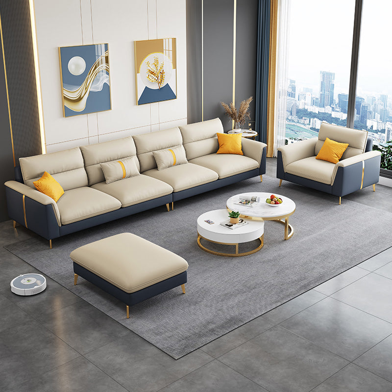 Klappe Armlehnenpolsterungssofa Bett weiße Imitation Ledermahlholz -Rahmensofa