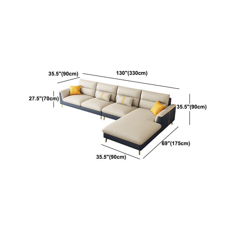 Folding Armrest Cushioning Backrest Sofa Bed White Imitation Leather Solid Wood Frame Sofa