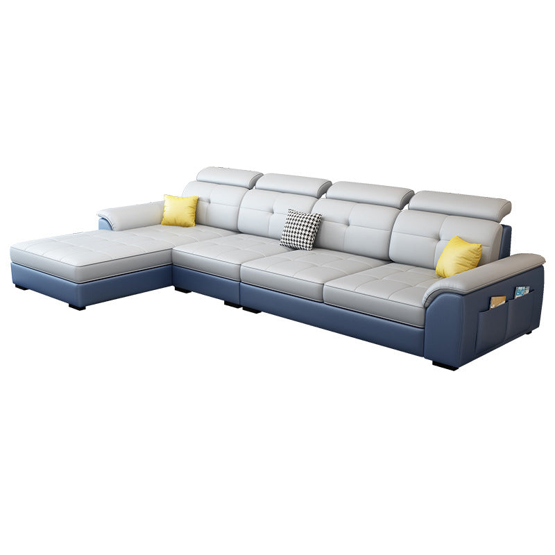 Nordic Style Sofa Bed Latex/sponge Seat Filling Imitation Leather Sofa