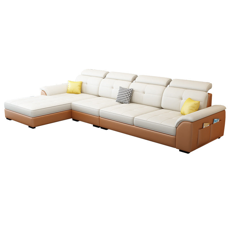 Sofá de estilo nórdico látex/esponja asiento de asiento de asiento sofá de cuero de imitación