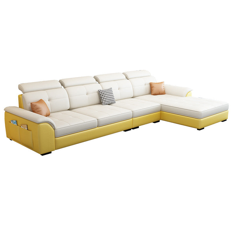 Sofá de estilo nórdico látex/esponja asiento de asiento de asiento sofá de cuero de imitación