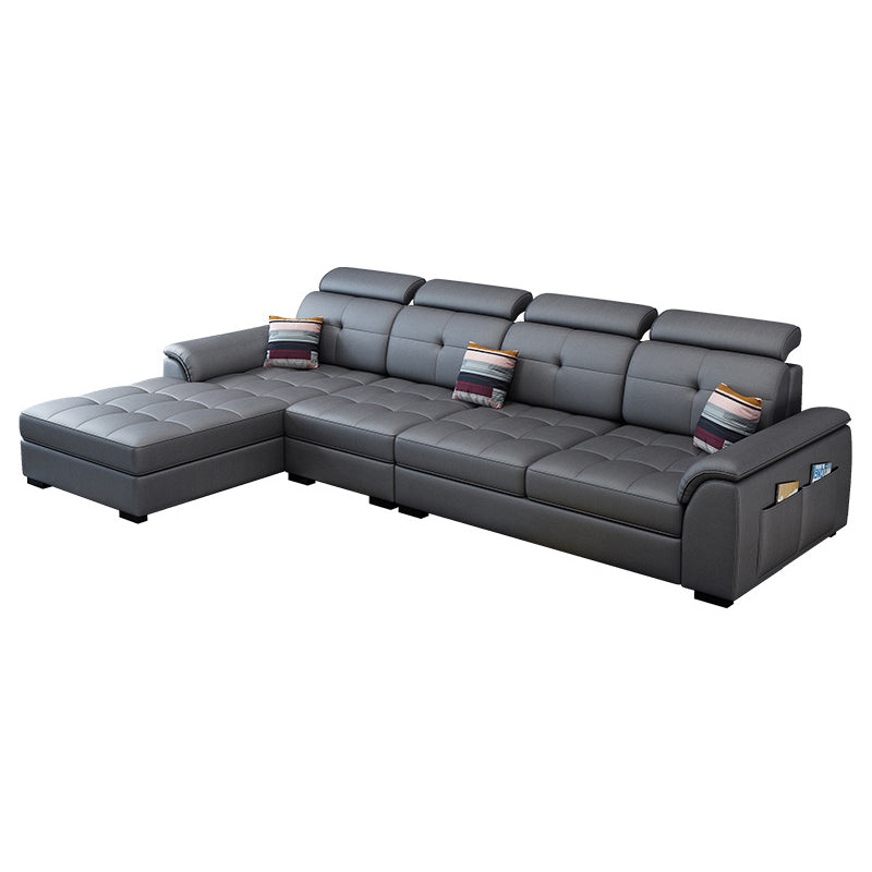 Nordic Style Sofa Bed Latex/sponge Seat Filling Imitation Leather Sofa