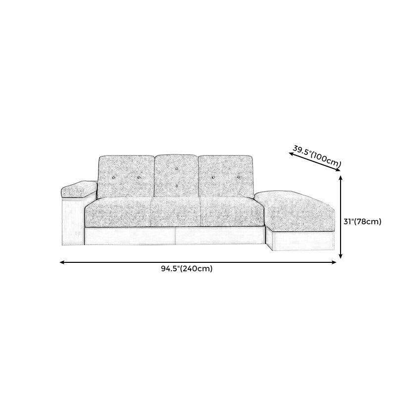 94.49 "W √ó 39.37" d √ó 30.71 "H Leinenmisch