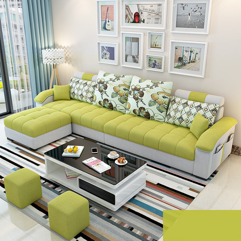 106.3 "W √ó 57.09" D √ó 35.43 "H Armoiries en pente sectionnelle avec rangement et encludé