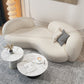 Moderne kameel achterbank 27,56 "High Round Arm Sofa voor appartement, wit