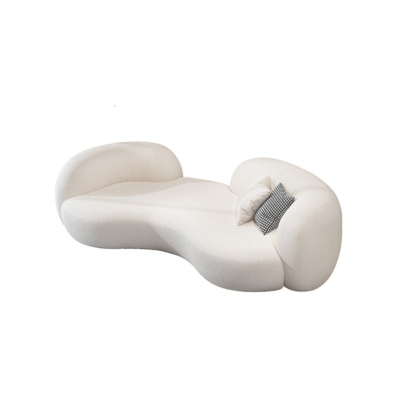 Moderne kameel achterbank 27,56 "High Round Arm Sofa voor appartement, wit