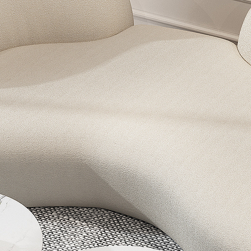 Moderne kameel achterbank 27,56 "High Round Arm Sofa voor appartement, wit
