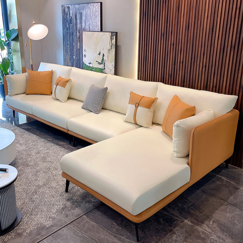 Modern Resistente alle macchie in fico del cuscino in pelle divano/sezionale per soggiorno