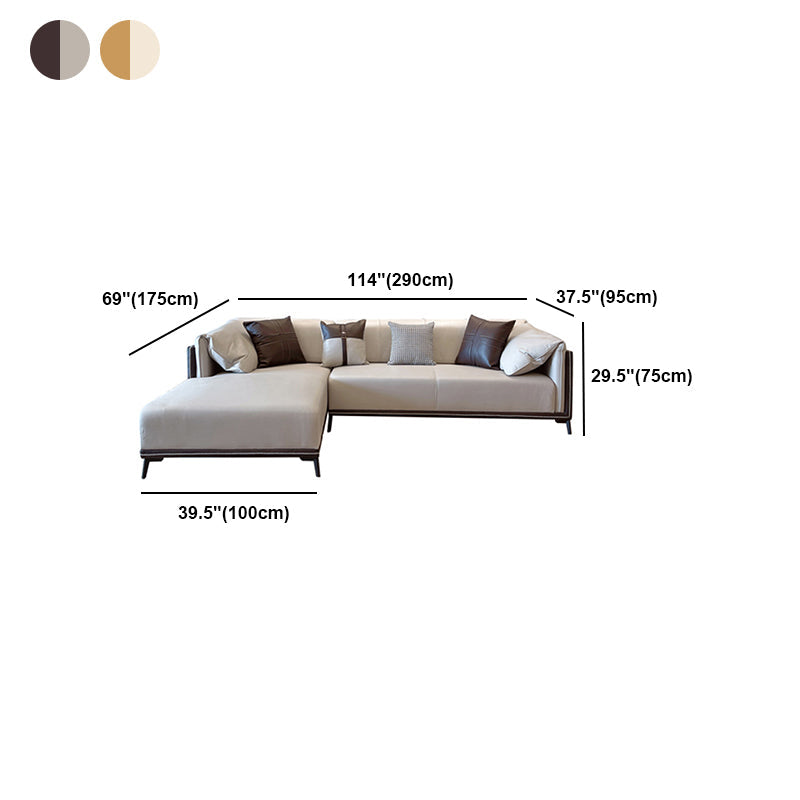 Modern Resistente alle macchie in fico del cuscino in pelle divano/sezionale per soggiorno