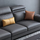 L-Shape High Back Faux Leather Square Arm Sectional with Wear-Resisting