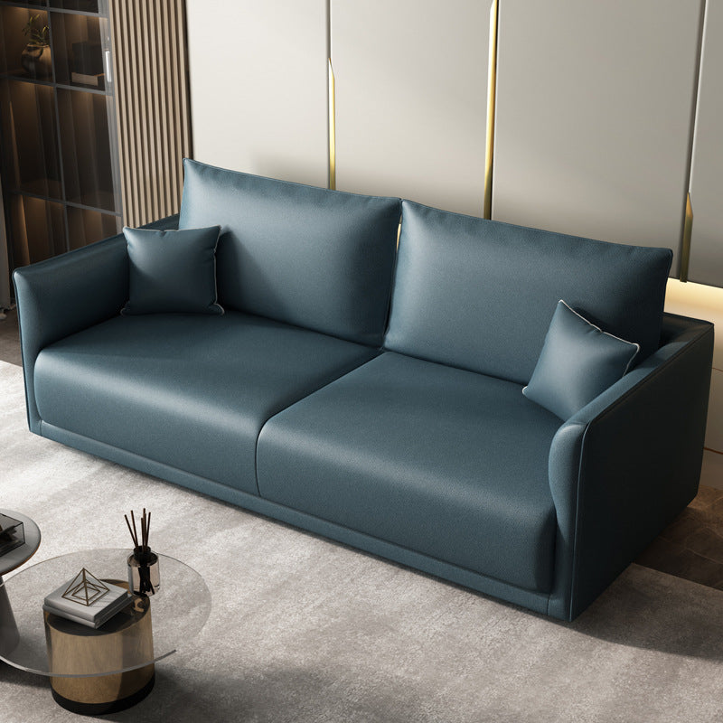 Stationary 2-seater Living Room Tuxedo Arm Standard Cushions Sofa Dark Blue Clearhalo 'furn' 'furn_sofas' 'Furniture' 'Living Room Furniture' 'Sofa' 'sofas' 5263848