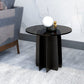 Modern Style White Slate & Grey Glass Top Iron Craft Round Coffee Table Clearhalo 'Coffee & Accent Tables' 'Coffee Tables' 'coffee_tables' 'furn' 'furn_coffee_tables' 'Furniture' 'Living Room Furniture' 5263865