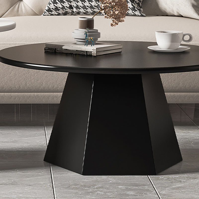 Pedestal Coffee Table Modern Black/White Cocktail Table for Room Clearhalo 'Coffee & Accent Tables' 'Coffee Tables' 'coffee_tables' 'furn' 'furn_coffee_tables' 'Furniture' 'Living Room Furniture' 5263879