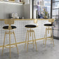 Soggiorno sgabello da bar in metallo a 4 gambe in metallo glam