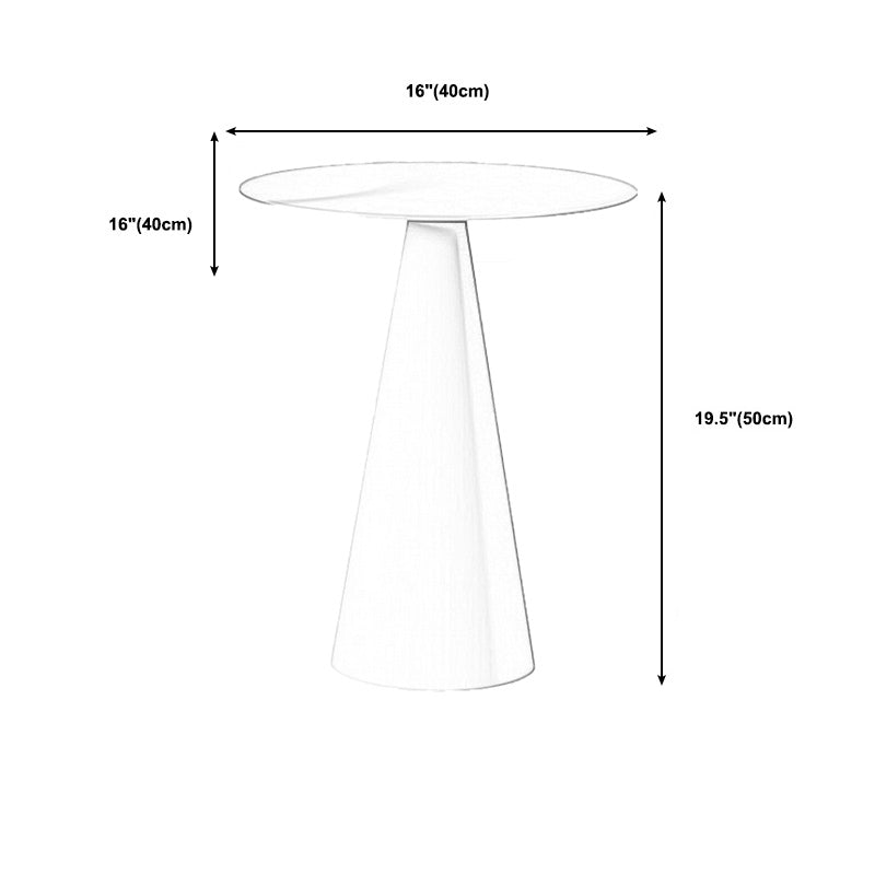 Table basse en métal piédestal rond table de cocktails noir / blanc