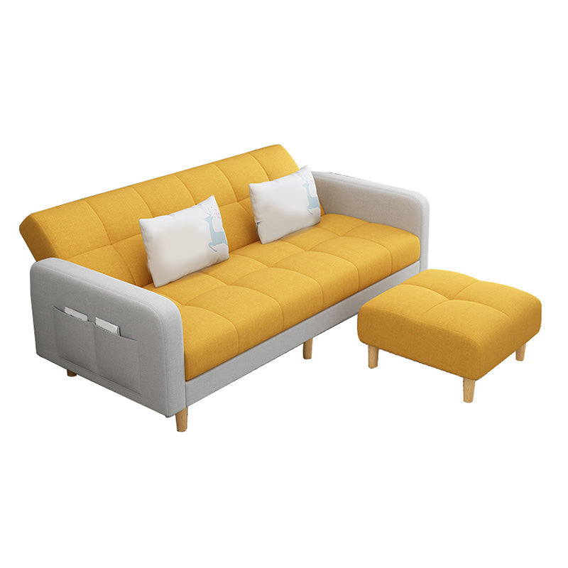 Tight Back Square Arm Sofa/Sectional with Storage and Convertible for Living Room