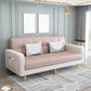 Tight Back Square Arm Sofa/Sectional with Storage and Convertible for Living Room