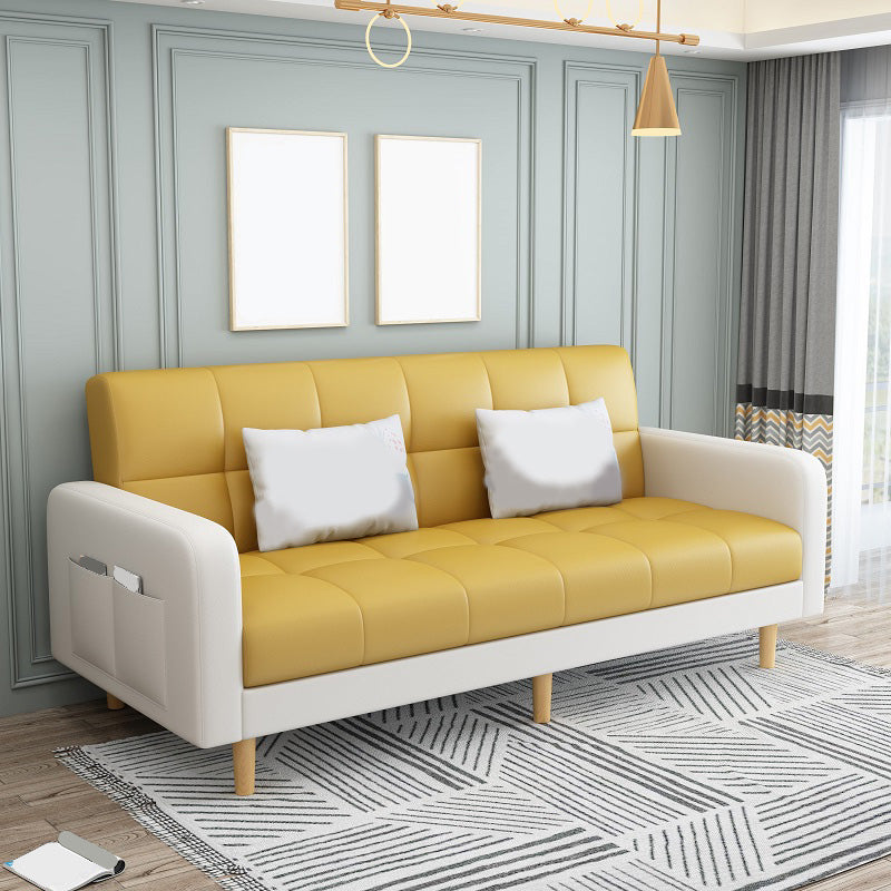 Tight Back Square Arm Sofa/Sectional with Storage and Convertible for Living Room