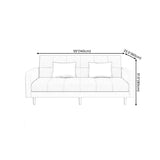 Tight Back Square Arm Sofa/Sectional with Storage and Convertible for Living Room