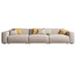 Scandinavian Tight Back Square Arm Sofa/Sectional with Stationary for Living Room 126"L x 39"W x 30"H Linen Blend Clearhalo 'furn' 'furn_sectionals' 'Furniture' 'Living Room Furniture' 'Sectionals' 5266436