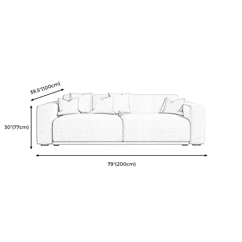 Scandinavian Tight Back Square Arm Sofa/Sectional with Stationary for Living Room Clearhalo 'furn' 'furn_sectionals' 'Furniture' 'Living Room Furniture' 'Sectionals' 5266449