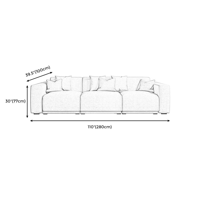 Scandinavian Tight Back Square Arm Sofa/Sectional with Stationary for Living Room Clearhalo 'furn' 'furn_sectionals' 'Furniture' 'Living Room Furniture' 'Sectionals' 5266452