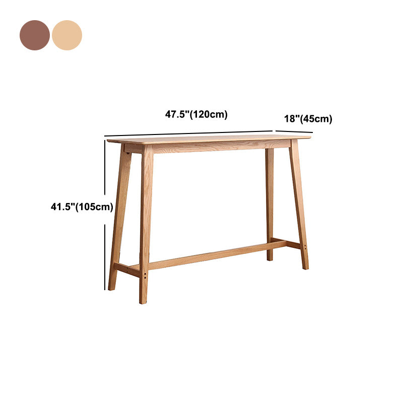 Solid Wood Bar Table Traditional Luxury Rectangle Bar Table with Trestle Base Clearhalo 'Bar Furniture' 'Bar Tables' 'bar_tables' 'furn' 'furn_bar_tables' 'Furniture' 'Kitchen & Dining Furniture' 5267689