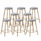 Taburete de barra de glam nórdico taburete redonda de barra con patas de metal para cocina