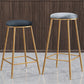 Taburete de barra de glam nórdico taburete redonda de barra con patas de metal para cocina