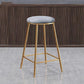 Taburete de barra de glam nórdico taburete redonda de barra con patas de metal para cocina