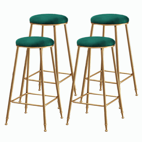 Taburete de barra de glam nórdico taburete redonda de barra con patas de metal para cocina