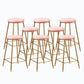Taburete de barra de glam nórdico taburete redonda de barra con patas de metal para cocina