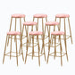 Taburete de barra de glam nórdico taburete redonda de barra con patas de metal para cocina