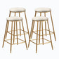 Taburete de barra de glam nórdico taburete redonda de barra con patas de metal para cocina