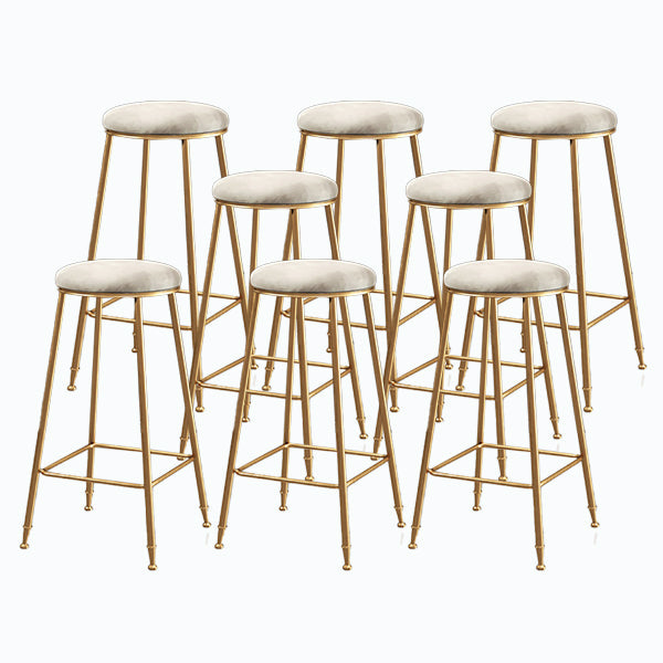 Taburete de barra de glam nórdico taburete redonda de barra con patas de metal para cocina