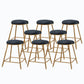 Taburete de barra de glam nórdico taburete redonda de barra con patas de metal para cocina