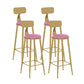 Nordic Glam Style Bar Stool Round Counter Bar Stool with Metal Legs Clearhalo 'Bar Furniture' 'Bar Stools' 'bar_stools' 'furn' 'furn_bar_stools' 'Furniture' 'furniture_bar_stools' 'Kitchen & Dining Furniture' 5267835