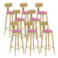 Nordic Glam Style Bar Stool Round Counter Bar Stool with Metal Legs Clearhalo 'Bar Furniture' 'Bar Stools' 'bar_stools' 'furn' 'furn_bar_stools' 'Furniture' 'furniture_bar_stools' 'Kitchen & Dining Furniture' 5267837