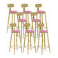Nordic Glam Style Bar Stool Round Counter Bar Stool with Metal Legs Clearhalo 'Bar Furniture' 'Bar Stools' 'bar_stools' 'furn' 'furn_bar_stools' 'Furniture' 'furniture_bar_stools' 'Kitchen & Dining Furniture' 5267840