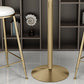 Nordic Glam Style Bar Stool Round Counter Bar Stool with Metal Legs Clearhalo 'Bar Furniture' 'Bar Stools' 'bar_stools' 'furn' 'furn_bar_stools' 'Furniture' 'furniture_bar_stools' 'Kitchen & Dining Furniture' 5267844