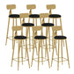 Nordic Glam Style Bar Stool Round Counter Bar Stool with Metal Legs Clearhalo 'Bar Furniture' 'Bar Stools' 'bar_stools' 'furn' 'furn_bar_stools' 'Furniture' 'furniture_bar_stools' 'Kitchen & Dining Furniture' 5267849