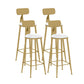 Nordic Glam Style Bar Stool Round Counter Bar Stool with Metal Legs Clearhalo 'Bar Furniture' 'Bar Stools' 'bar_stools' 'furn' 'furn_bar_stools' 'Furniture' 'furniture_bar_stools' 'Kitchen & Dining Furniture' 5267850