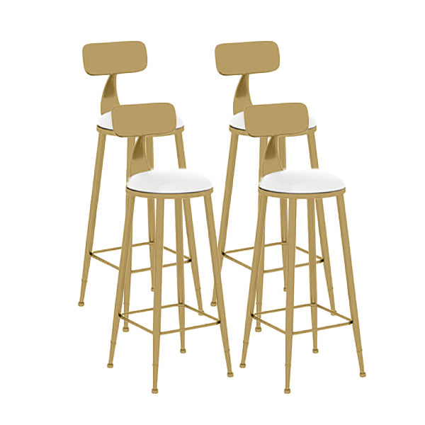 Nordic Glam Style Bar Stool Round Counter Bar Stool with Metal Legs Clearhalo 'Bar Furniture' 'Bar Stools' 'bar_stools' 'furn' 'furn_bar_stools' 'Furniture' 'furniture_bar_stools' 'Kitchen & Dining Furniture' 5267850